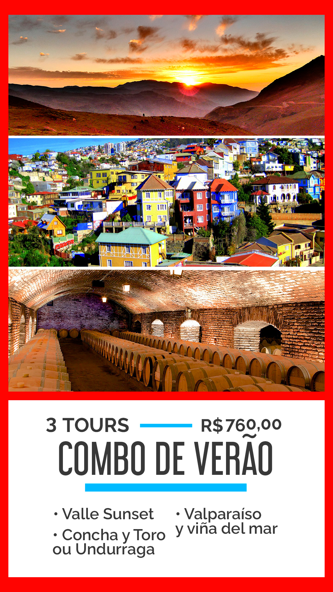 Combo de Verão - 3 Tours 