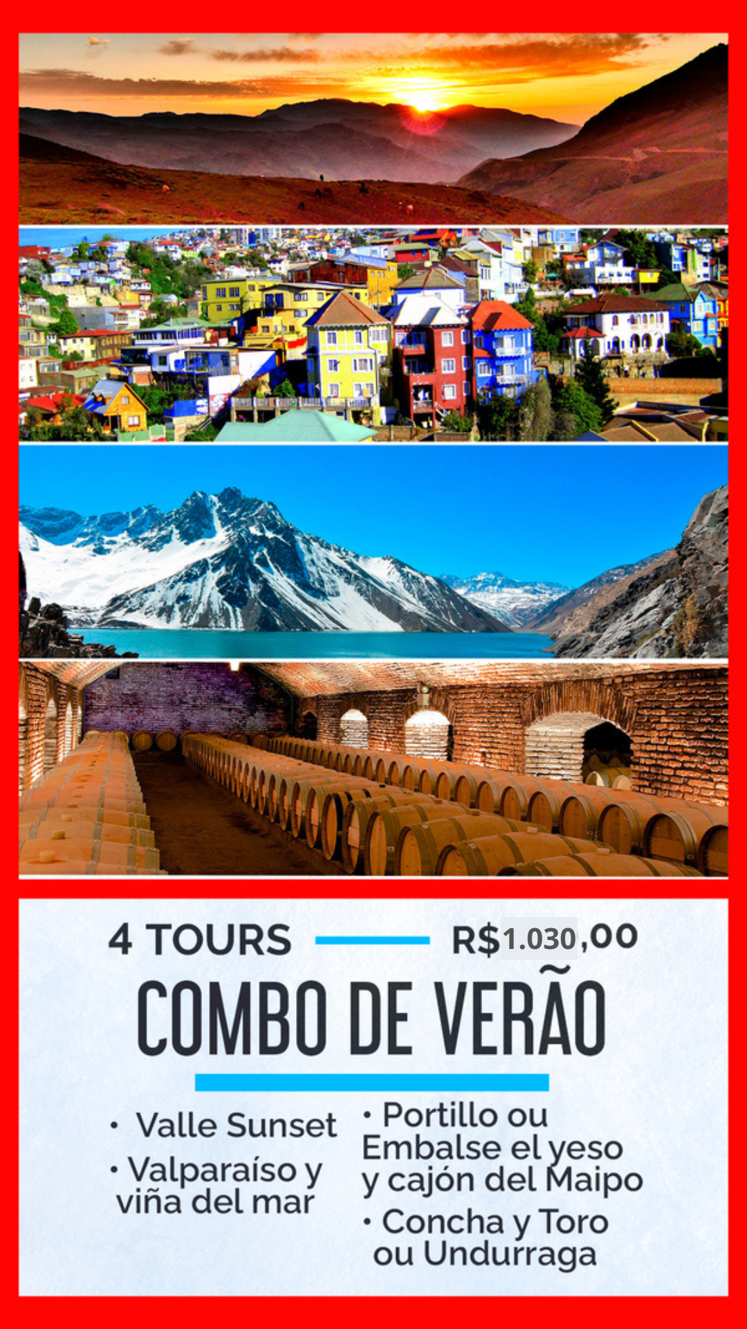 Combo de Verão - 4 Tours 