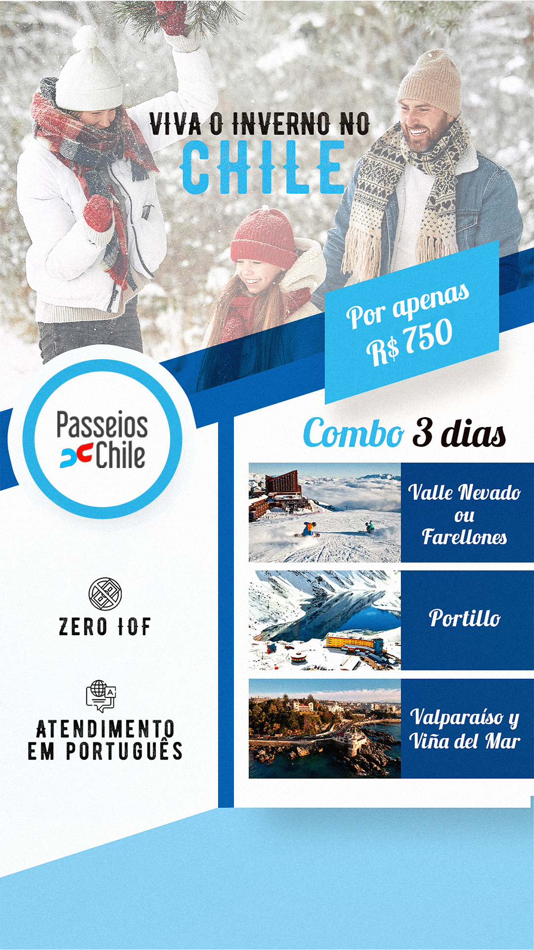 Combo de inverno - 3 Tours