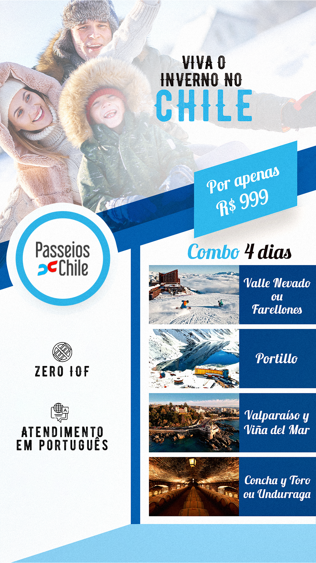 Combo de inverno - 4 Tours